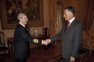 Audiência concedida pelo Presidente da República, Aníbal Cavaco Silva, ao Chairman do Comité Militar da NATO, Almirante Giampaolo Di Paola, a 20 de março de 2009