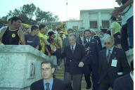 Deslocação do Presidente da República, Jorge Sampaio, e da Senhora D. Maria José Ritta ao Estádio Nacional para assistir à final da Taça de Portugal, a 19 de junho de 1999