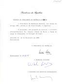 Decreto de exoneração do Ministro plenipotenciário, Rui Gonçalo Chaves de Brito e Cunha, do cargo que exercia como Embaixador de Portugal em Argel [Argélia]. 