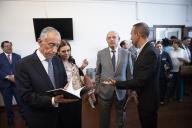 O Presidente da República, Marcelo Rebelo de Sousa, visita exposições na cidade da Beira, a 16 de janeiro de 2020