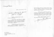 Carta do Presidente da República, Ramalho Eanes, endereçada ao General Chaim Herzog, Presidente da República de Israel, agradecendo a oferta da obra "A Guerra de Yom Kippur".