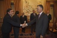 O Presidente da República, Aníbal Cavaco Silva, recebe em audiência a Direção da Confederação do Turismo Português, a 11 de julho de 2012