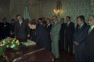 O Presidente da República, Jorge Sampaio, preside à tomada de posse de novos membros do Governo, a 3 de outubro de 1998