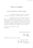 Decreto de nomeação do General Aurélio Benito Aleixo Corbal para exercer o cargo de Chefe do Estado Maior da Força Aérea, sendo promovido ao posto de General de quatro estrelas, por força do disposto no art.º  234.º do Estatuto dos Militares das Forças Armadas.  