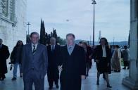 Deslocação do Presidente da República, Jorge Sampaio, à cerimónia oficial de conclusão do projeto de conservação do Claustro do Mosteiro dos Jerónimos, a 6 de março de 2002