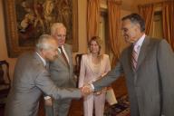 O Presidente da República, Aníbal Cavaco Silva,  recebe, em audiência, a Direção da Associação dos Auditores dos Cursos de Defesa Nacional, a 28 de julho de 2010