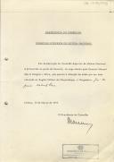 Despacho, assinado pelo Presidente do Conselho de Ministros, Marcelo Caetano, relativo à promoção, pelo CSDN, a General, do Brigadeiro José Nogueira Valente Pires