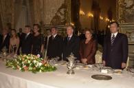 O Presidente da República, Jorge Sampaio, oferece um banquete em honra do Presidente da República Federativa do Brasil, Luis Inácio Lula da Silva, no Palácio Nacional da Ajuda, durante a visita de Estado a Portugal, a 10 de julho de 2003