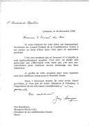 Carta do Presidente da República, Jorge Sampaio, endereçada a Flavio Cotti, Presidente da Confederação Suíça, agradecendo e aceitando o convite do Conselho Federal para uma visita de Estado ao seu país, em setembro de 1999.