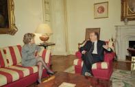 O Presidente da República, Jorge Sampaio, almoça na residência do Palácio de Belém, com Maria de Belém, a 16 de outubro de 2000