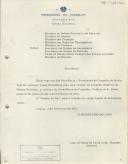 Convocatória (Minuta) para a Reunião do Conselho Superior da Defesa Nacional, a realizar no Palácio de S. Bento, pelas 16.00 horas do dia 4 de Fevereiro de 1972