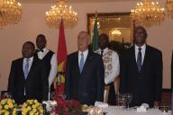 No final da Visita de Estado a Moçambique o Presidente da República Marcelo Rebelo de Sousa oferece um jantar em honra do Presidente da República de Moçambique, Filipe Nyusi, e Senhora, no Salão nobre do Hotel Polana, em Maputo, a 6 maio 2016