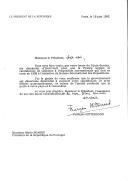 Carta do Presidente da República francesa, François Mitterrand, dirigida ao Presidente Mário Soares, confirmando o apoio do Governo francês à candidatura de Lisboa à Exposição Internacional de 1998.