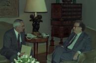 Audiência concedida pelo Presidente da República, Jorge Sampaio, ao Presidente da LUSA, Pedroso Marques, a 28 de outubro de 1996