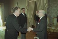 O Presidente da República, Jorge Sampaio, recebe credenciais de novos Embaixadores em Portugal, a 6 de outubro de 1998