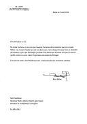 Carta de René Felber, Chefe do Departamento Federal dos Negócios Estrangeiros, dirigida ao Presidente da República Portuguesa, Mário Soares,  agradecendo, no regresso à Suíça, o acolhimento por ocasião da sua passagem por Portugal.