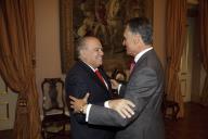 O Presidente da República, Aníbal Cavaco Silva, recebe em audiência o Secretário-Geral da Conferência Ibero-Americana, Enrique Iglesias, a 10 de novembro de 2009