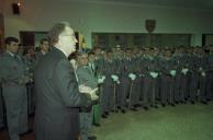 Visita do Presidente da República, Jorge Sampaio, ao Aquartelamento do Destacamento da Academia Militar na Amadora, por ocasião da "Cerimónia conjunta de Juramento de Honra, Bandeira e Entrega de Espadas", a 3 de dezembro de 1997