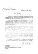 Carta do Presidente da República, Jorge Sampaio, endereçada ao Rei Abdullah II da Jordânia, convidando-o a estar presente na reunião, realizada ao mais alto nível, promovida pela Comunidade de Santo Egídio, a ter lugar em Lisboa, entre 24 e 26 de setembro de 2000, e subordinada ao tema "Oceanos de Paz: Religiões e Culturas em Diálogo".