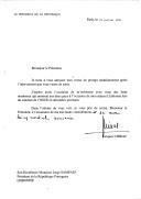 Carta do Presidente da República Francesa, Jacques Chirac, endereçada ao Presidente da República Portuguesa, Jorge Sampaio, desejando-lhe pronto restabelecimento após intervenção cirúrgica a que foi submetido e manifestando a sua vontade de se encontrarem por ocasião da Cimeira da OSCE a realizar-se em Lisboa, em dezembro de 1996.