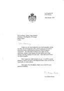 Carta do Príncipe Fra Andrew Bertie, Grão-Mestre da Ordem Soberana e Militar de Malta, dirigida ao Presidente da República, Jorge Sampaio, agradecendo a hospitalidade com que foi recebido por ocasião da sua curta visita a Portugal.