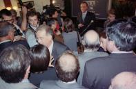 O Presidente da República, Jorge Sampaio, assiste ao lançamento do livro "A Revolução e o Nascimento do PPD", do Prof. Marcelo Rebelo de Sousa, a 9 de outubro de 2000