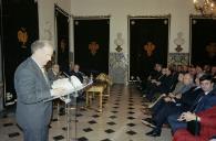 O Presidente da República, Jorge Sampaio, preside à apresentação do livro "Desafios para Portugal - Seminários da Presidência da República", no Palácio de Belém, a 18 de abril de 2005