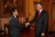 Audiência concedida pelo Presidente da República, Aníbal Cavaco Silva, ao Presidente do Parlamento Nacional de Timor-Leste, Francisco Guterres "Lu-Olo", a 6 de fevereiro de 2007