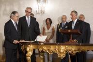 O Presidente da República Marcelo Rebelo de Sousa confere posse, no Palácio de Belém, ao Juiz Conselheiro Vítor Caldeira como Presidente do Tribunal de Contas, a 3 outubro 2016