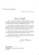 Carta do Presidente da República, Jorge Sampaio, dirigida ao Presidente da República da Eslovénia, Milan Kucan, agradecendo mensagem de felicitações por ocasião da sua reeleição.
