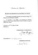 Decreto que exonera, a seu pedido e sob proposta do Primeiro Ministro, o Prof. Doutor Manuel Maria Ferreira Carrilho do cargo de Ministro da Cultura.