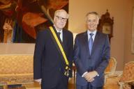 O Presidente da República, Aníbal Cavaco Silva, recebe em audiência e condecora com a Grã-Cruz da Ordem do Mérito o Embaixador da Finlândia em Portugal, Asko Henrik Numminen, a 26 de julho de 2013