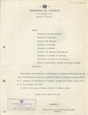 Convocatória (Minuta) para a Reunião do Conselho Superior da Defesa Nacional, a realizar no Palácio de S. Bento, pelas 16.00 horas do dia 30 de Janeiro de 1970