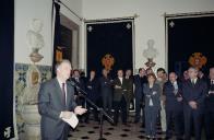O Presidente da República, Jorge Sampaio, preside ao lançamento do livro "Sociedade, tecnologia e inovação empresarial", no Palácio de Belém, a 13 de fevereiro de 2001