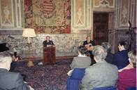 Deslocação do Presidente da República, Jorge Sampaio, ao Palácio Fronteira, onde profere um "Sermão sobre a Política", integrado dos "Sermões Pregados", a 27 de março de 2001