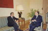 O Presidente da República, Jorge Sampaio, recebe o Presidente da República do México, Ernesto Zedillo, a quem oferece um jantar no Palácio Nacional de Belém, a 22 de março de 2000