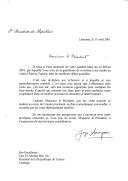 Carta do Presidente da República, Jorge Sampaio, dirigida ao Presidente da República Tunisina, Zine El Abibdine Ben Ali, em resposta à sua carta de 12 de fevereiro de 2001, agradecendo e aceitando o convite para visitar a Tunísia, em data a acordar pelas vias diplomáticas.