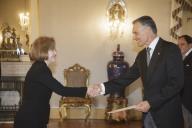 O Presidente da República, Aníbal Cavaco Silva, recebe credenciais de novos embaixadores em Portugal, a 9 de abril de 2013