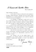 Carta do Presidente da República italiana, Francesco Cossiga, dirigida ao Presidente da República, Mário Soares, agradecendo a forma calorosa como foi recebido durante a sua visita a Portugal e a hospitalidade que lhe foi votada e à sua comitiva.