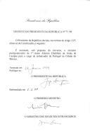 Decreto que nomeia, sob proposta do Governo, o ministro plenipotenciário de 1.ª classe António Chambers de Antas de Campos para o cargo de Embaixador de Portugal na Cidade do México.