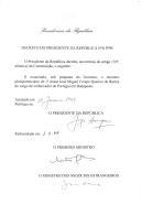 Decreto que exonera, sob proposta do Governo, o ministro plenipotenciário de 1ª classe, José Miguel Queiroz de Barros, do cargo de Embaixador de Portugal em Budapeste [Hungria].