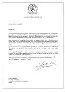 Carta do Presidente da República Democrática de Timor Leste, Kay Rala Xanana Gusmão, endereçada ao Presidente da República, Jorge Sampaio, convidando a estar presente por ocasião da cerimónia de adesão de Timor-Leste às Nações Unidas, tornando-se o 191º membro da ONU, no dia 27 de setembro de 2002, em Nova Iorque.