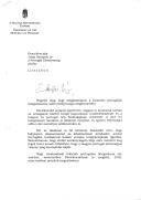 Carta do Presidente da República da Hungria, Ferenc Mádl, endereçada ao Presidente da República Portuguesa, Jorge Sampaio, agradecendo e aceitando convite para uma visita oficial a Portugal, sugerindo a data de março de 2002, e agradecendo "toda a contribuição de Portugal para a causa de integração europeia" do seu país