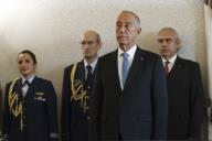 O Presidente da República Marcelo Rebelo de Sousa confere posse, em cerimónia no Palácio de Belém, ao Chefe do Estado-Maior da Armada, Almirante António Silva Ribeiro, a 10 dezembro 2016