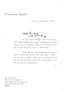 Carta do Presidente da República, Mário Soares, endereçada ao Presidente Constitucional dos Estados Unidos Mexicanos, Miguel de La Madrid H., resposta à carta sobre a recente Cimeira dos 6 Chefes de Estado e do Governo que integram a Iniciativa de Paz e Desarmamento.