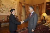 Audiência concedida pelo Presidente da República, Aníbal Cavaco Silva, ao Presidente da China Three Gorges, Cao Guangjing, a 4 de fevereiro de 2014