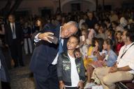 O Presidente da República Marcelo Rebelo de Sousa assiste ao concerto de António Zambujo e Miguel Araújo, no Pátio dos Bichos, evento com o qual encerrou a 3.ª Festa do Livro em Belém, a 2 de setembro de 2018 
