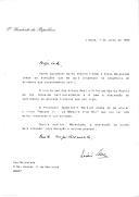 Carta do Presidente da República, Mário Soares, dirigida ao Rei Hassan II de Marrocos, agradecendo todas as atenções dispensadas na sequência do acidente que sofreu, nomeadamente a visita do Príncipe Moulay Rachid.