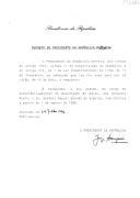 Decreto de exoneração, a pedido, do Dr. António Manuel Macedo de Almeida do cargo que exercia como Secretário-Adjunto do Governador de Macau. 