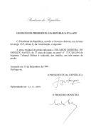 Decreto que reduz, por indulto, em três meses, a pena residual de prisão aplicada a Eduardo Moreira do Espírito Santo, de 37 anos de idade, no processo n.º 37/C/26/G/94 do Supremo Tribunal Militar.